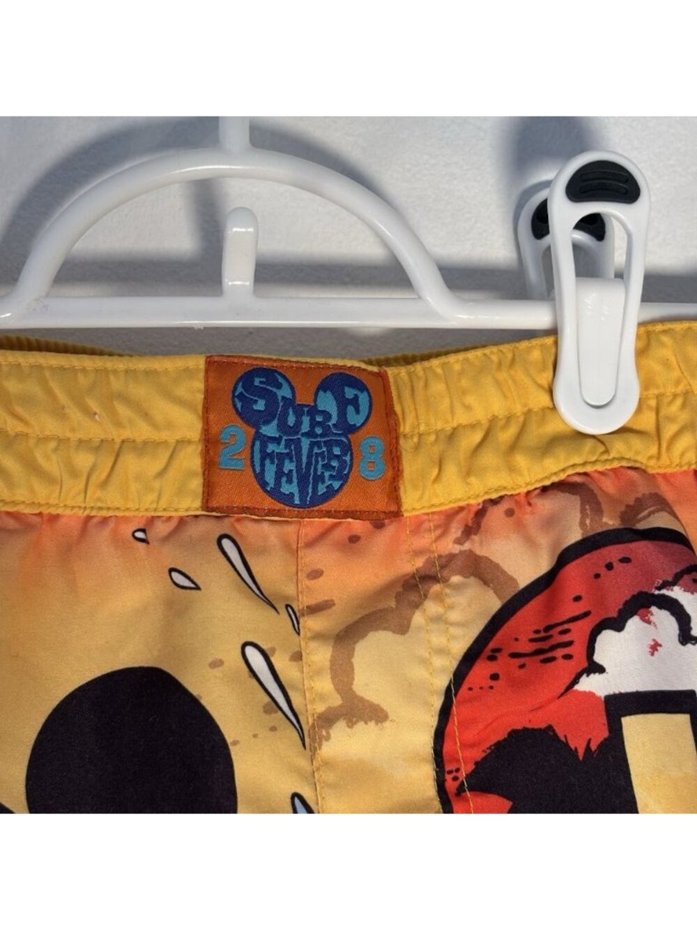 Vintage Disney Mickey Mouse Malibu Surf Swim Trunks Vibrant Summer Graphic Boy - Picture 2 of 11